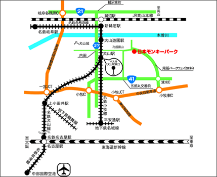 電車でのアクセス